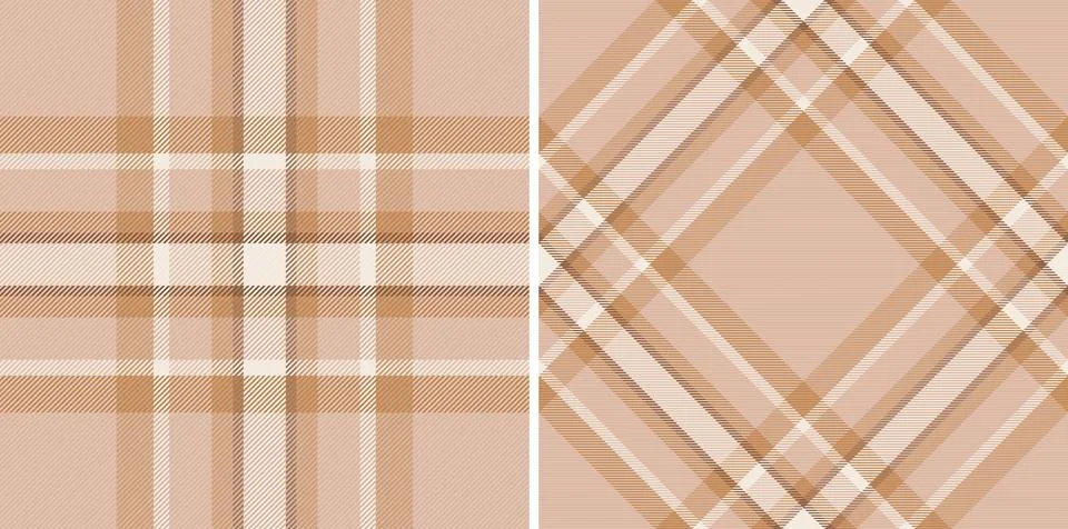 Beige plaid pattern backgrounds offer a classic, versatile design. Ideal for  イラスト素材