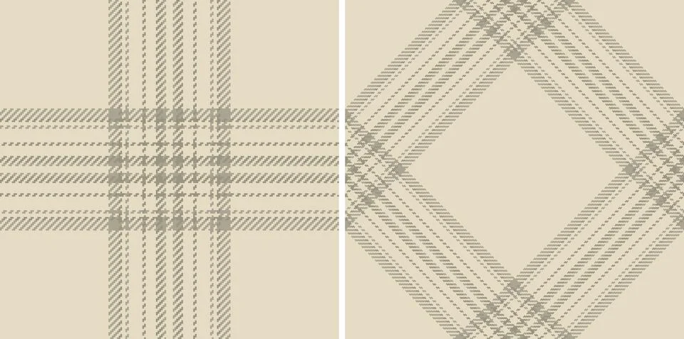 Beige plaid pattern design. Classic tartan seamless vector background, perfec 库存插图