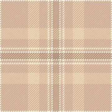 This beige plaid pattern features a timeless tartan design in neutral earthy  库存插图