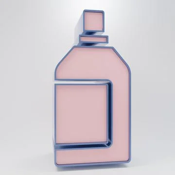Beige Plastic bottle for laundry detergent, bleach, dishwashing liquid or a.. Stockillustratie
