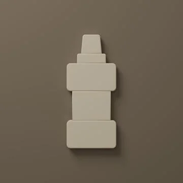 Beige Plastic bottle for laundry detergent, bleach, dishwashing liquid or a.. Stockillustratie