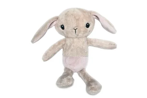 Beige plush rabbit Stock Photos