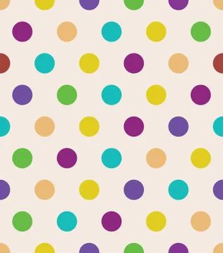Beige polka dot seamless pattern Stock Illustration
