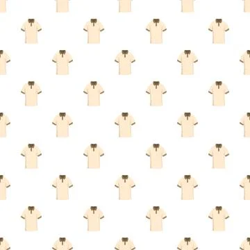 Beige polo shirt seamless pattern for menswear fashion Illustrazione stock