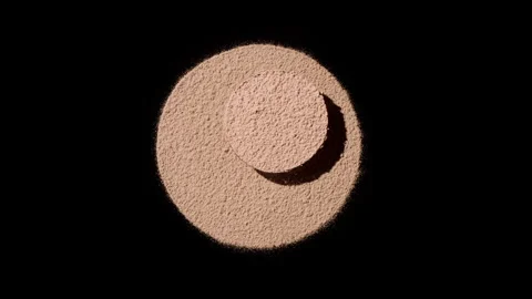 Beige powder close-up with dynamic shadow play Stock Footage 341840794