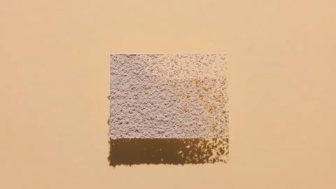 Beige Powder Rectangle Concept for Finishing Powder Stock Footage 335231334