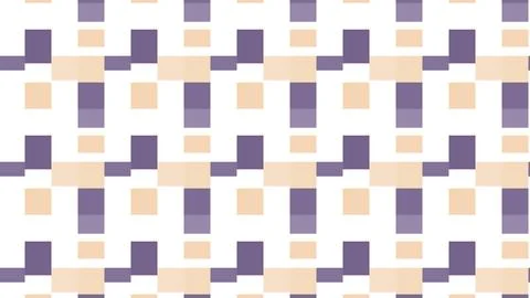 Beige Purple Geometric Block Pattern 스톡 일러스트