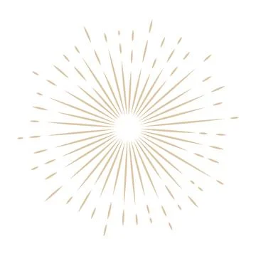 Beige radial lines forming vector a sunburst pattern. Abstract graphic elem.. 스톡 일러스트