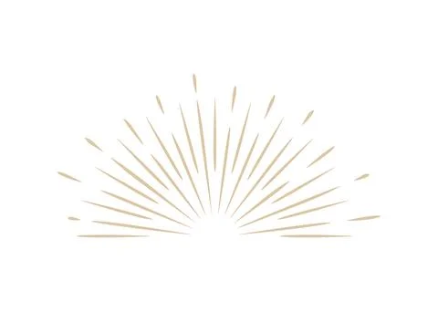 Beige radial lines forming vector a sunburst pattern. Abstract graphic elem.. 스톡 일러스트