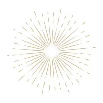Beige radial lines forming vector a sunburst pattern. Abstract graphic elem.. 스톡 일러스트