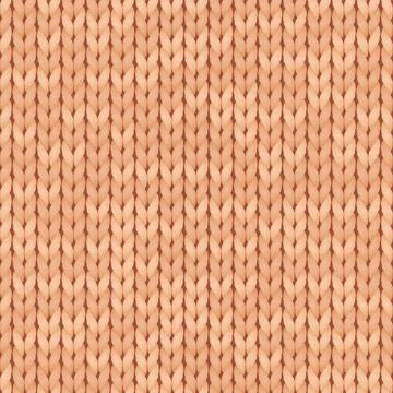 Beige realistic simple knit texture seamless pattern. Seamless knitted pattern Stock Illustration