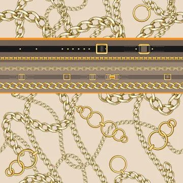 Beige repeating border Stock Illustration
