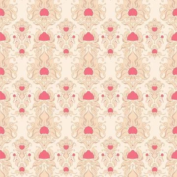 Beige retro pattern Stock Illustration