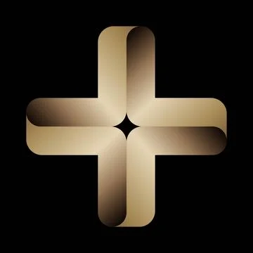 Beige Ribbon Cross Stock Illustration