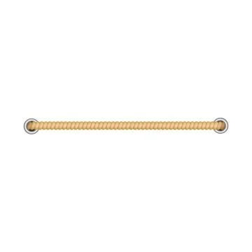 Beige rope border stitch with two holes, straight isolated cord line for marine Stockillustratie