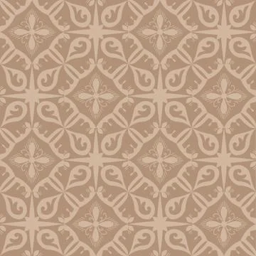 Beige royal pattern. The Seamless vector background Stock Illustration