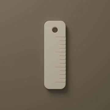 Beige Ruler icon isolated on brown background. Straightedge symbol. Minimal.. Stock Illustration