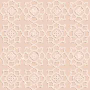 Beige seamless pattern, monochrome arabesque ornate arabic background for des Stockillustratie