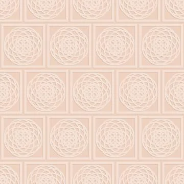 Beige seamless pattern, monochrome arabesque ornate arabic background Stockillustratie