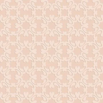 Beige seamless pattern, monochrome arabesque ornate arabic illustration 스톡 일러스트