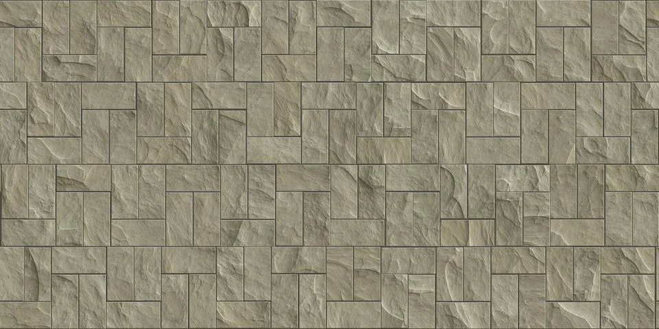 Beige Seamless Stone Cladding Texture Stock Illustration