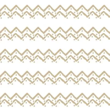 Beige simple horizontal Seamless repeat border pattern with random jagged col Stock Illustration