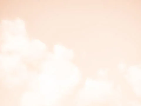 Beige Sky Cloud Background Heaven White Fluffy Spring Pink Cream Illustration