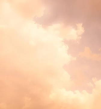 Beige Sky Cloud Background Heaven White Fluffy Spring Cream Color 写真素材