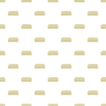 Beige sofa pattern creating seamless repeating background Stock Illustration