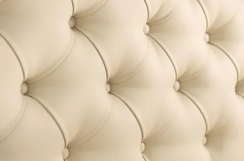 Beige soft tapestry pattern background with symmetrical buttons on the corners Stock Photos