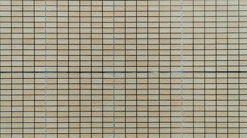 Beige Square Mosaic Tile Wall Grid Pattern Texture Background Stockfoto's