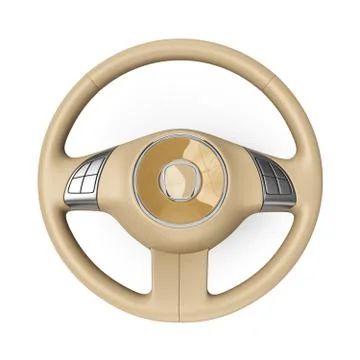 Beige steering wheel Illustrazione stock