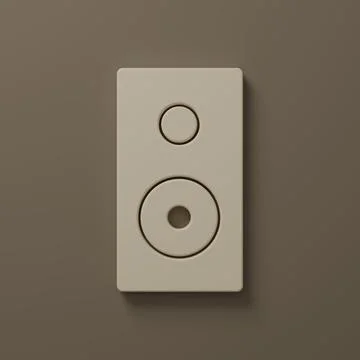 Beige Stereo speaker icon isolated on brown background. Sound system speake.. Stock Illustration