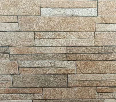 Beige Stone Wall Texture - Ceramic Tile Stone Pattern Background Stock Photos