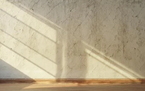 Beige studio background for product presentation. Empty room with shadows of  Stock Illustration