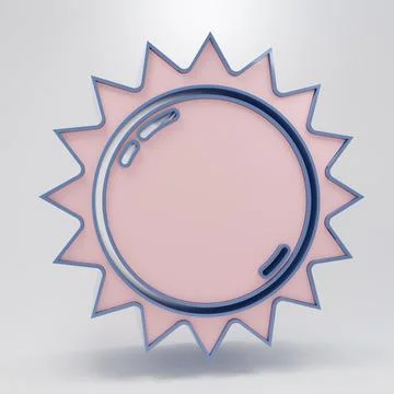 Beige Sun icon isolated on grey background. Summer symbol. Good sunny day. .. Stock Illustration