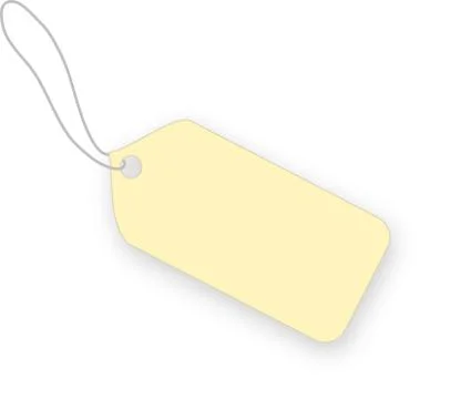 Beige tag on white background isolated Stock Illustration