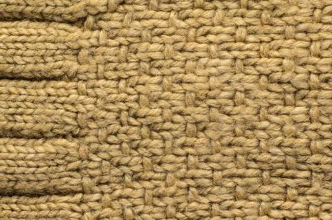 Beige Texture of Knitted Textile Stock Photos