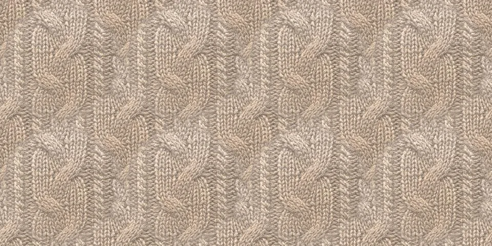 Beige Thread Pattern. Organic Wool Texture. Stock Photos