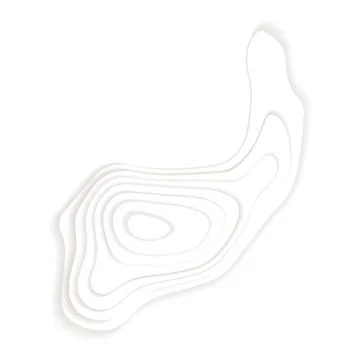 Beige topographic 3D map logo Stock Illustration