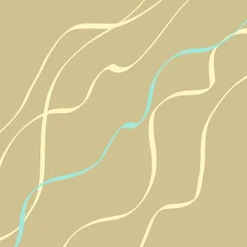 Beige vector background with simple ribbons, elegant stripes Stock Illustration