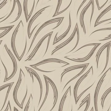 Beige vector seamless pattern of flowing corners and lines. Stock texture of Stock Illustration
