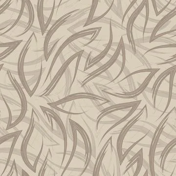 Beige vector seamless pattern of flowing corners and lines. Stock texture of Stock Illustration