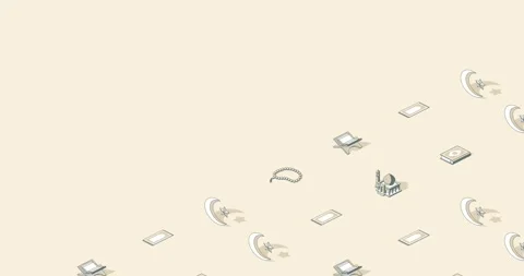 Beige video title background of islamic icons motion graphics loop Stock Footage 327246731