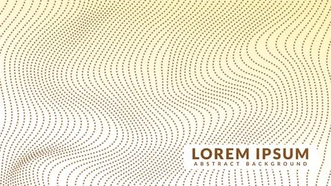 Beige wavy dashed line pattern. Abstract background design Stock Illustration