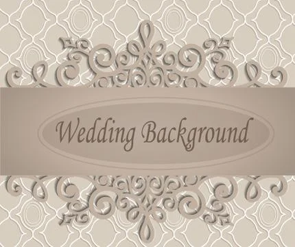 Beige wedding background 스톡 일러스트