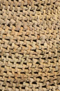 Beige wicker texture background close up Stock Photos