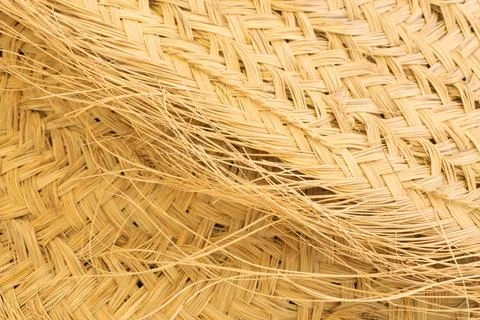 Beige wicker texture background close up Stock Photos