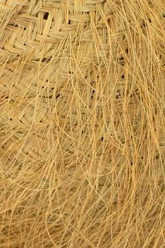 Beige wicker texture background close up Stock Photos
