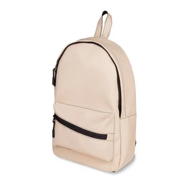 Beige women's backpack Stock Photos